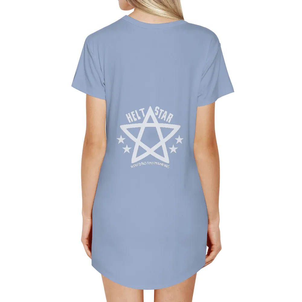 Customized Apparel with Star, Pentagram, and Vintage Design|vintage 1980 t shirt ladies