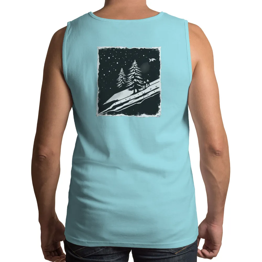 TShirt Design: Winter Solitude - Nature's Serenity|squirrel winter t shirt