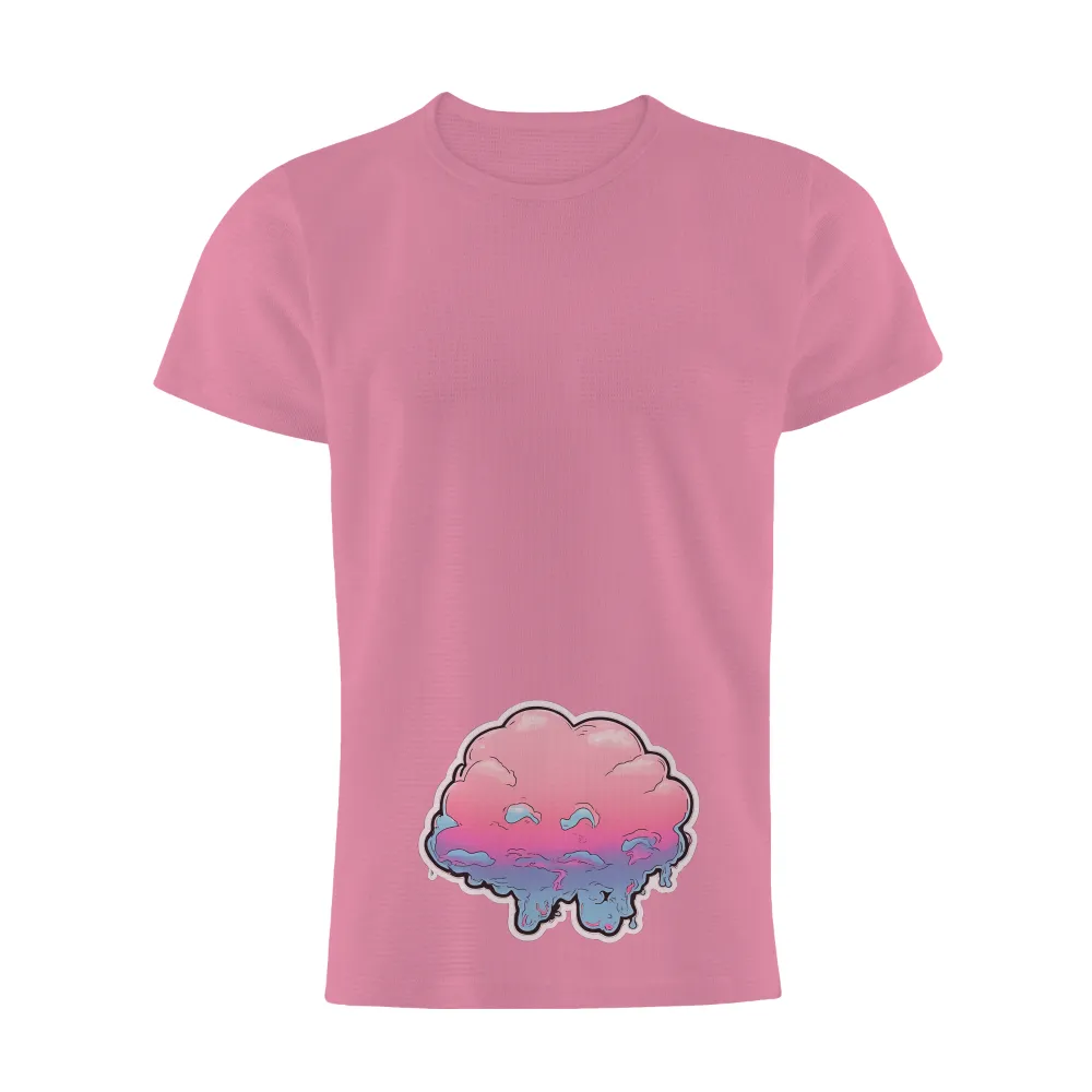 Whimsical Cotton Candy Cloud Graphic: A Nostalgic Blend of Art and Joy|demon slayer cloud shirt