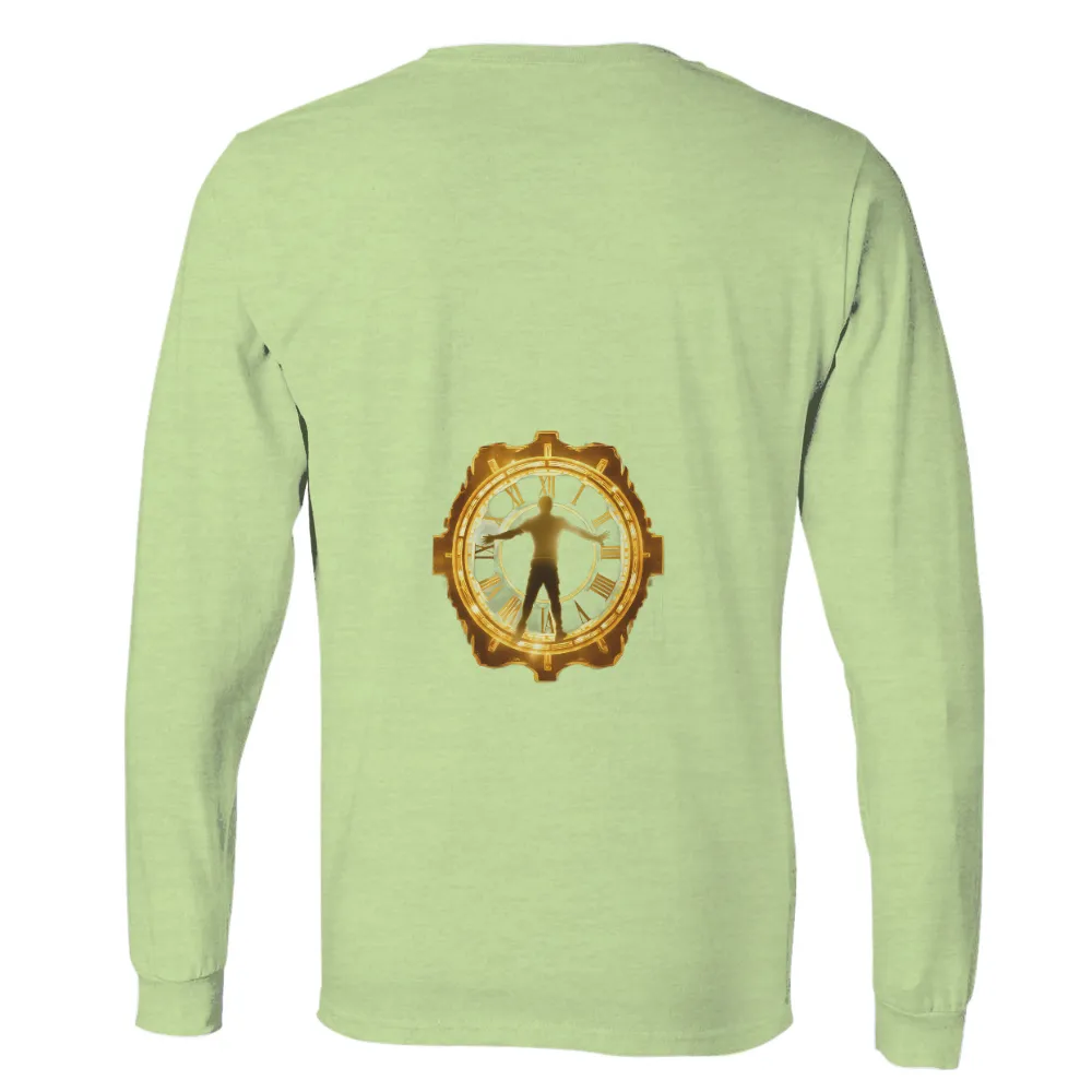 TShirt Printing: Timeless Human Form in a Clock Design|human figure in a clock