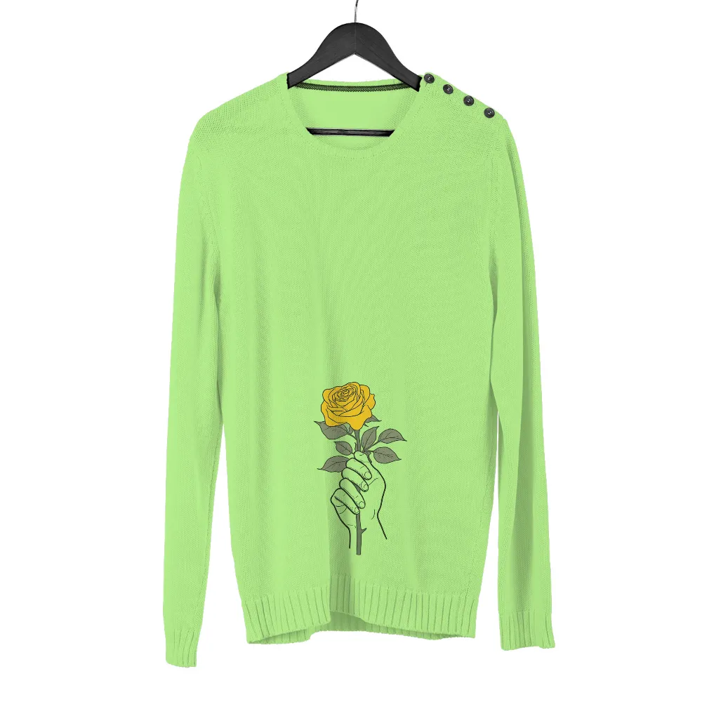 Yellow Rose T-Shirt Printing: A Symbol of Transient Beauty|sanctuary check boyfriend tunic