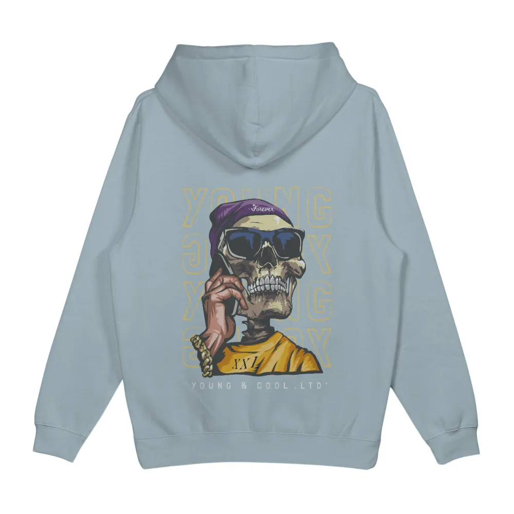 Custom Tee Shirts: Young Forever Skeleton Hip-Hop Design|youth valentines day shirts