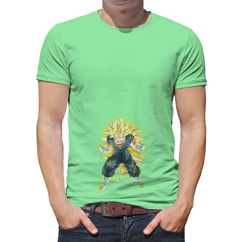 T-Shirt Printing: Goku Super Saiyan - Anime Power|yellow biggie t shirt