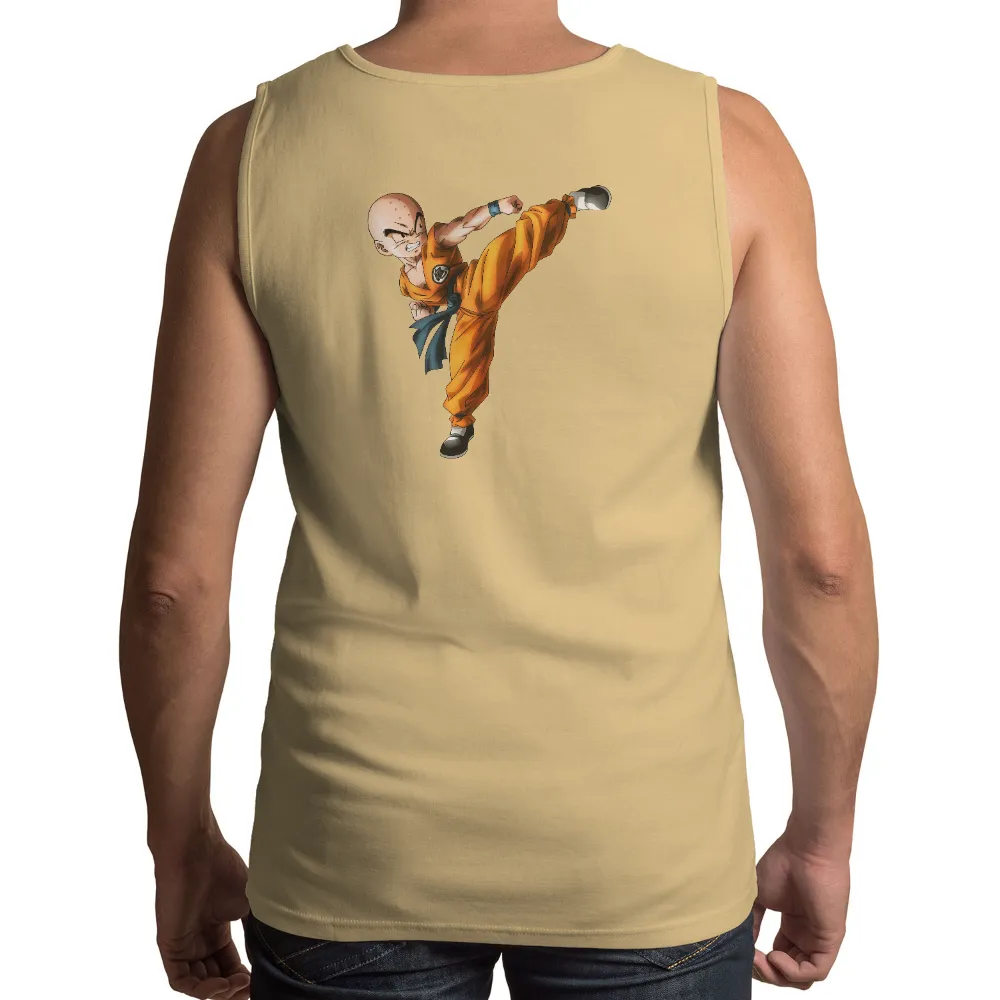 Customized Tee Shirts: Krillin's Powerful Kick - Anime Fighter Design|adam cole street fighter shirt