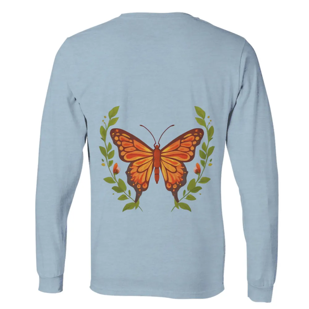 Shirts Graphic Tees: Aurora's Transformation - Artistic Butterfly Design|black butterfly graphic t shirt