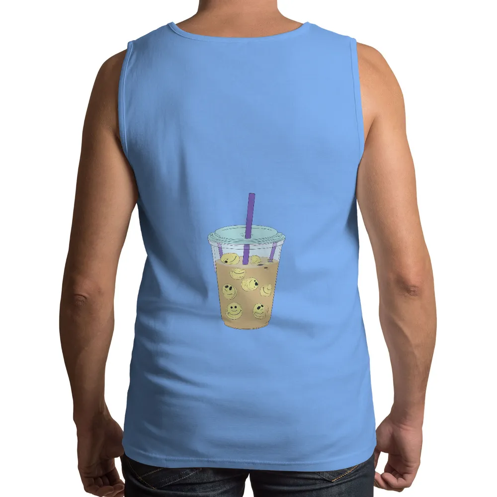 TShirt Printing: Bubble Tea Smiling Boba - Joyful Moments| Refreshing bubble tea design