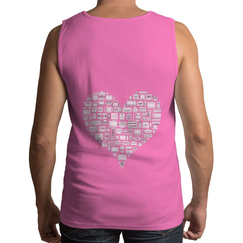 Customized Tee Shirts: Heart of Electronics - Vintage Tech Love|Vintage electronics forming a heart