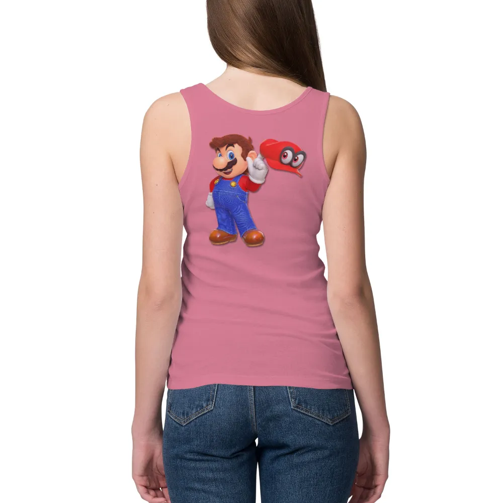 Customized Tee Shirts: Mario and Cappy - Friendship and Adventure|super mario valentine shirt