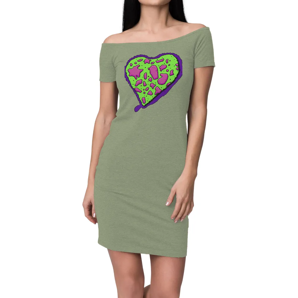 T-Shirts Pattern: Vibrant Heart of Love and Surprise|bleached heart shirt