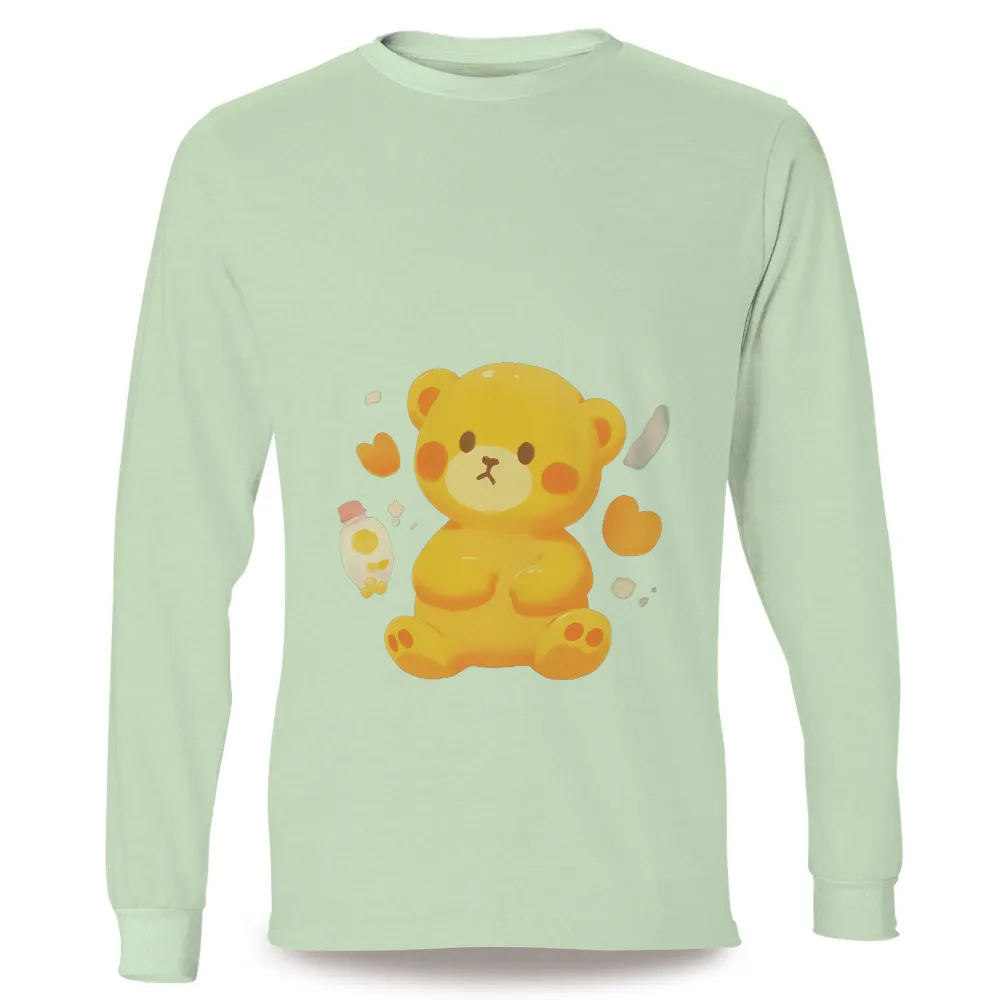 Charming Graphic Designs with Teddy Bear, Hearts, and Milk Motifs|roblox t shirt milk