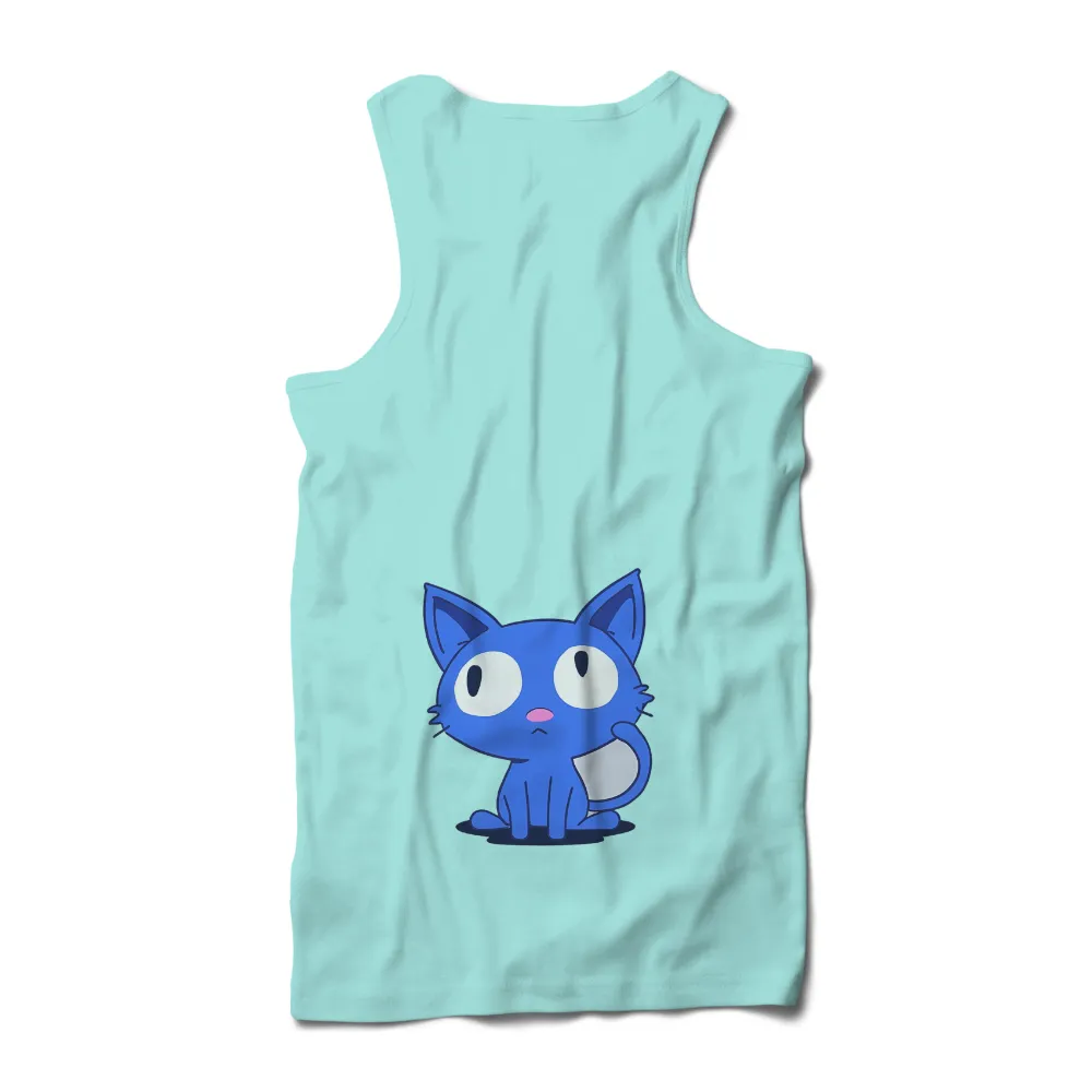 Tee Shirts Printed: Whiskers - Blue Cat of Curiosity|blue wonder woman t shirt