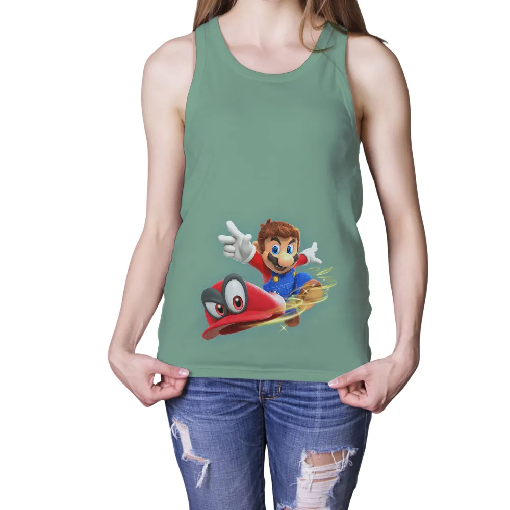 Tee Shirts Printed: Mario and Cappy Adventure|pokemon magic shirt 1999