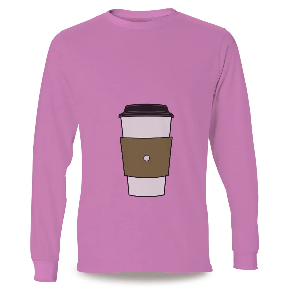 T-Shirts Design: Minimalist Coffee Cup - Life Theme|bleaching comfort colors