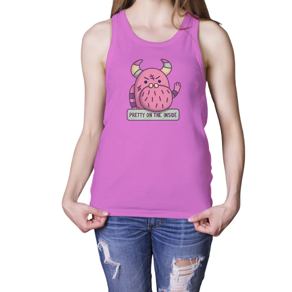 T-Shirt Printing: Pretty on the Inside Monster Design|easter bunny shirt with glasses