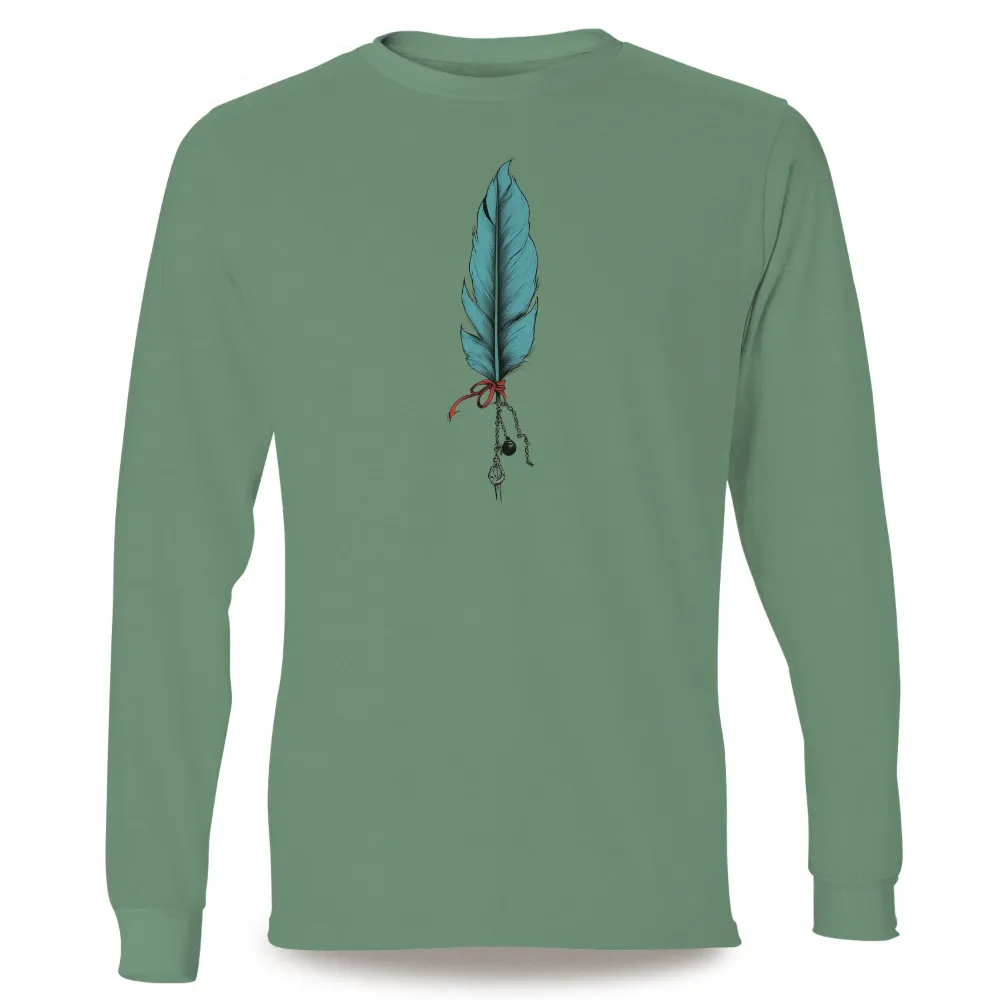 T-Shirts Custom: Azure Feather - Writing Magic|future nostalgia tee