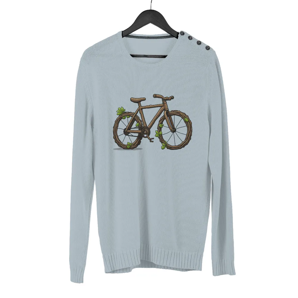 Tee Shirt Printing: Nature's Reclaimed Bicycle - Artistic Designs|environment day t shirt