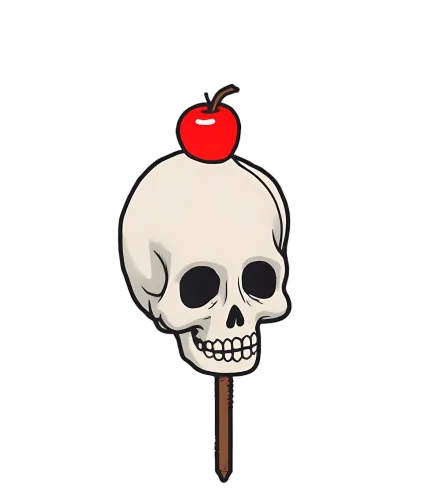 Tee Shirts Printed: Skull Lollipop - Life and Death in Whimsical Design