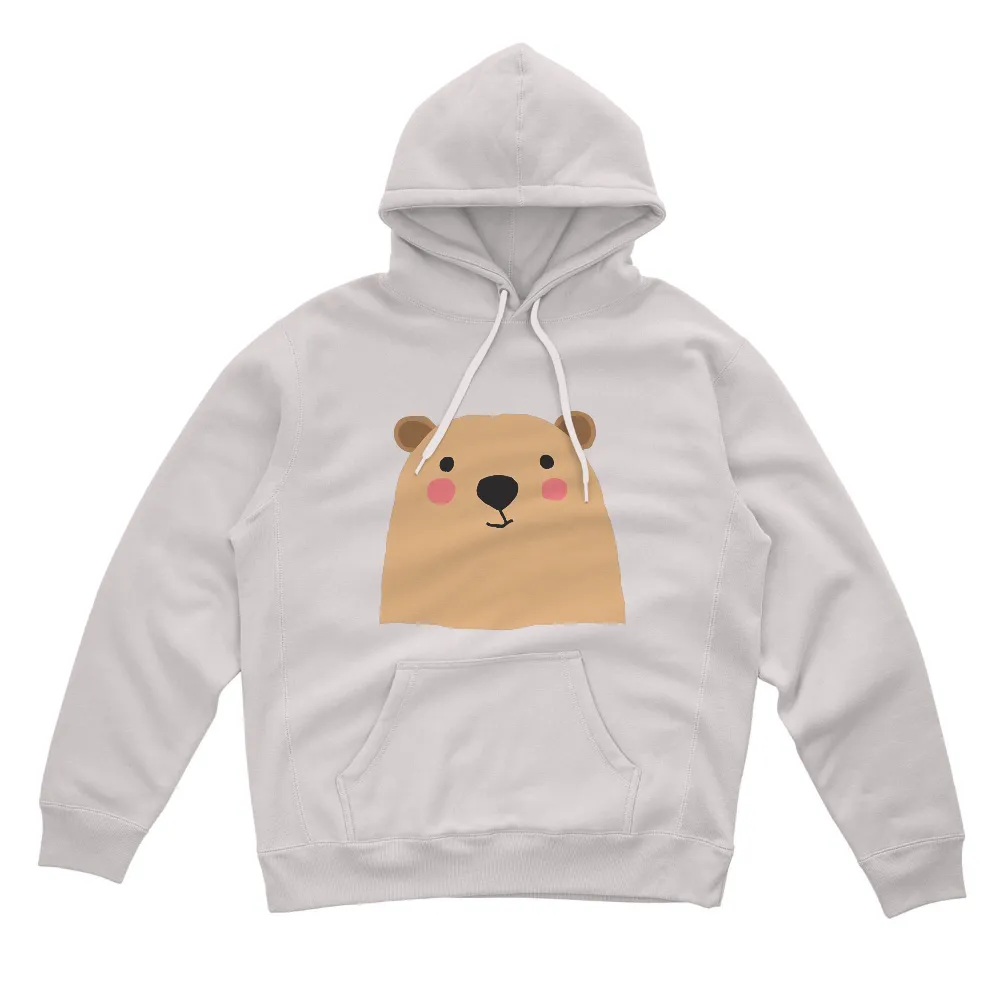 Graphic Tees: Adorable Bear Face - Minimalist Comfort Design|cute family easter shirts