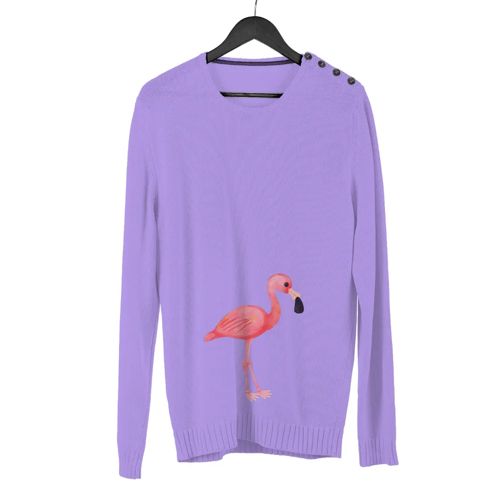 Custom Tee Shirts: Whimsical Flamingo with Sunglasses| Playful flamingo design