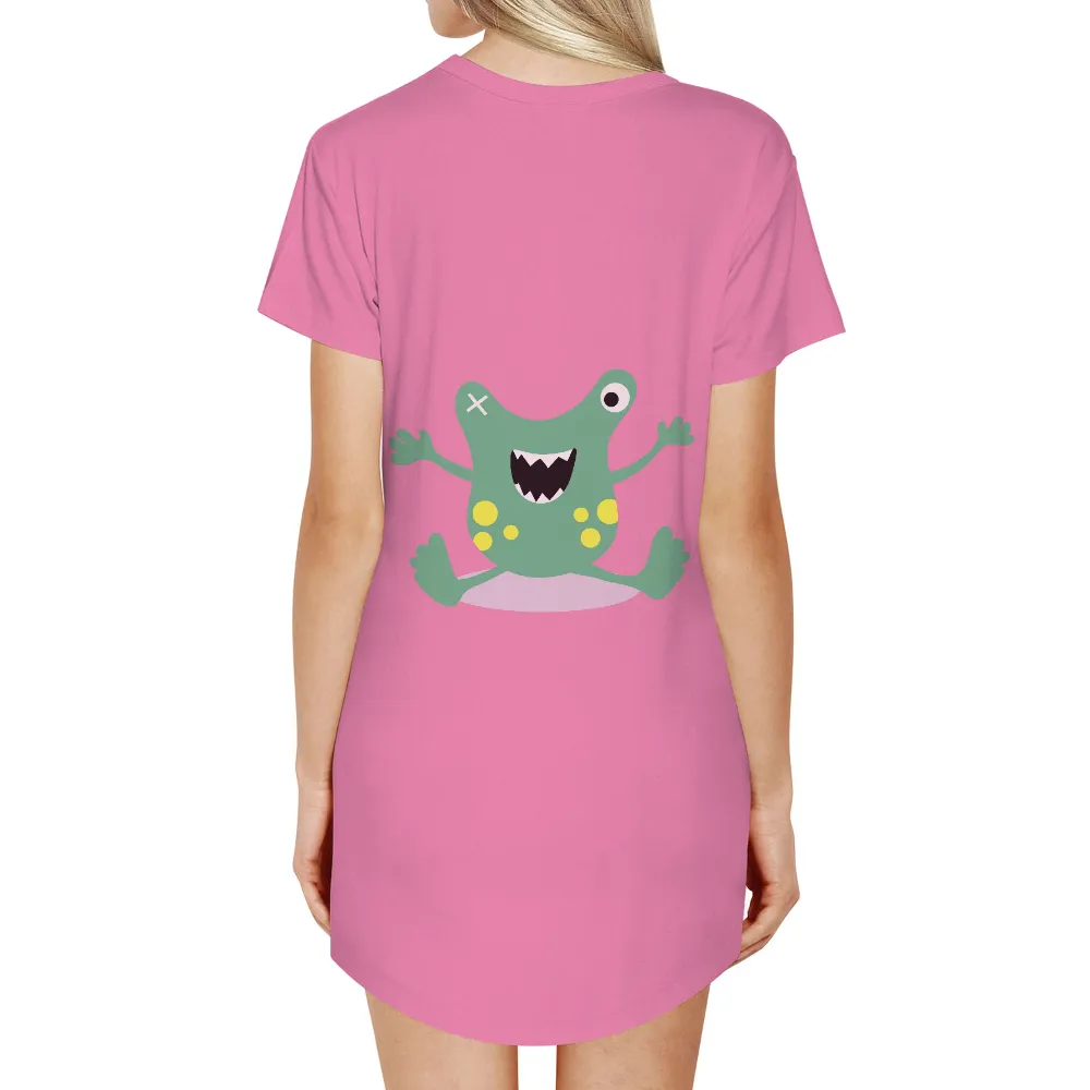 T-Shirts Design: Meet Zippy, the Whimsical Monster|minecraft green shirt villager