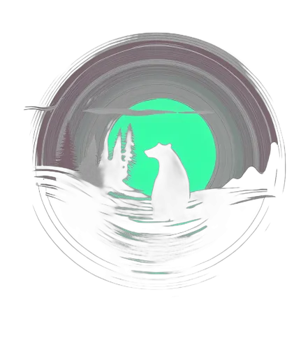 TShirt Design: Bear in the Moonlit Forest