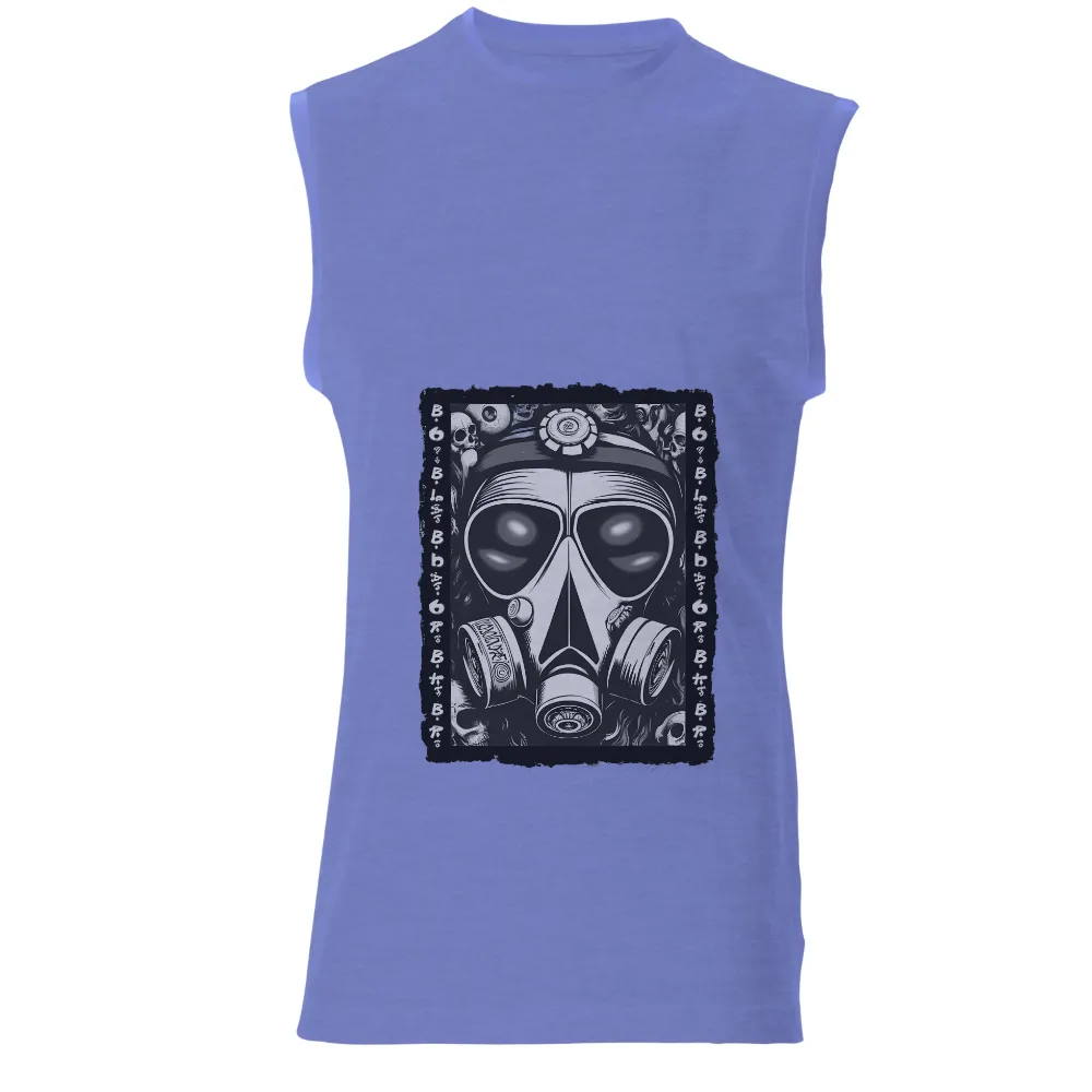 Custom Tee Shirts: Post-Apocalyptic Gas Mask Design|best lightweight sun protection clothing