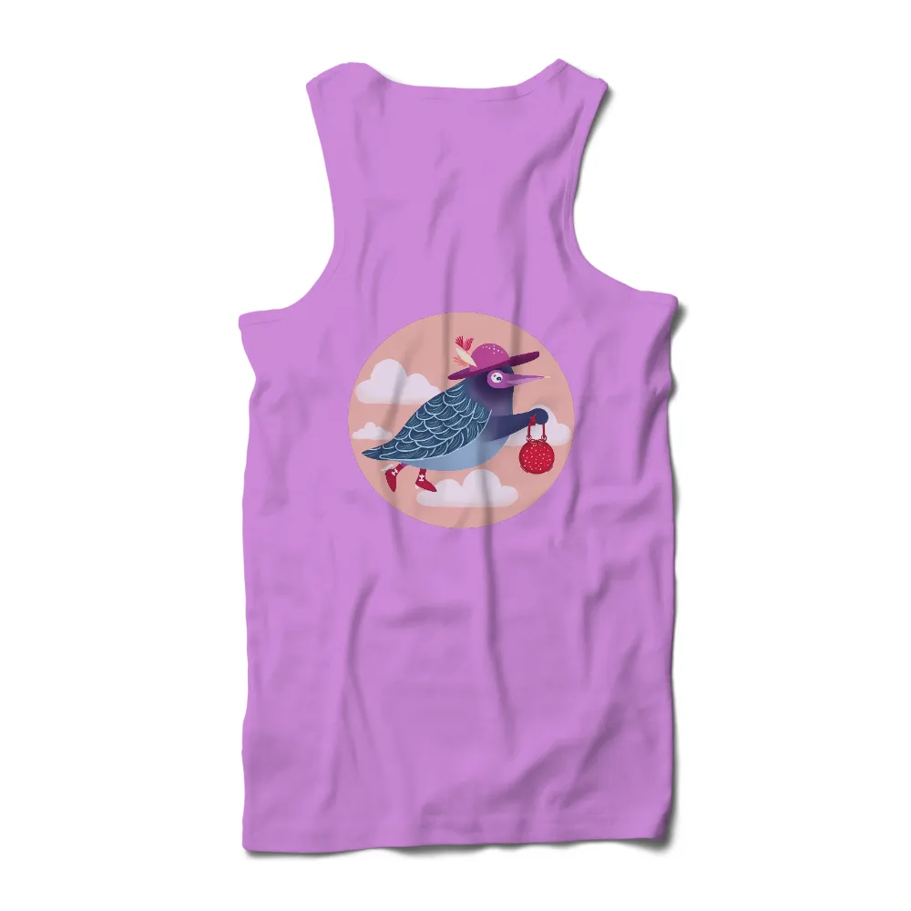 Shirts Graphic Tees: Whimsical Bird Bringing Joy|the original angry bird donald duck shirt