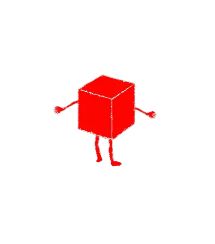 T-Shirts Custom: Red Box Minimalist Quirky Design