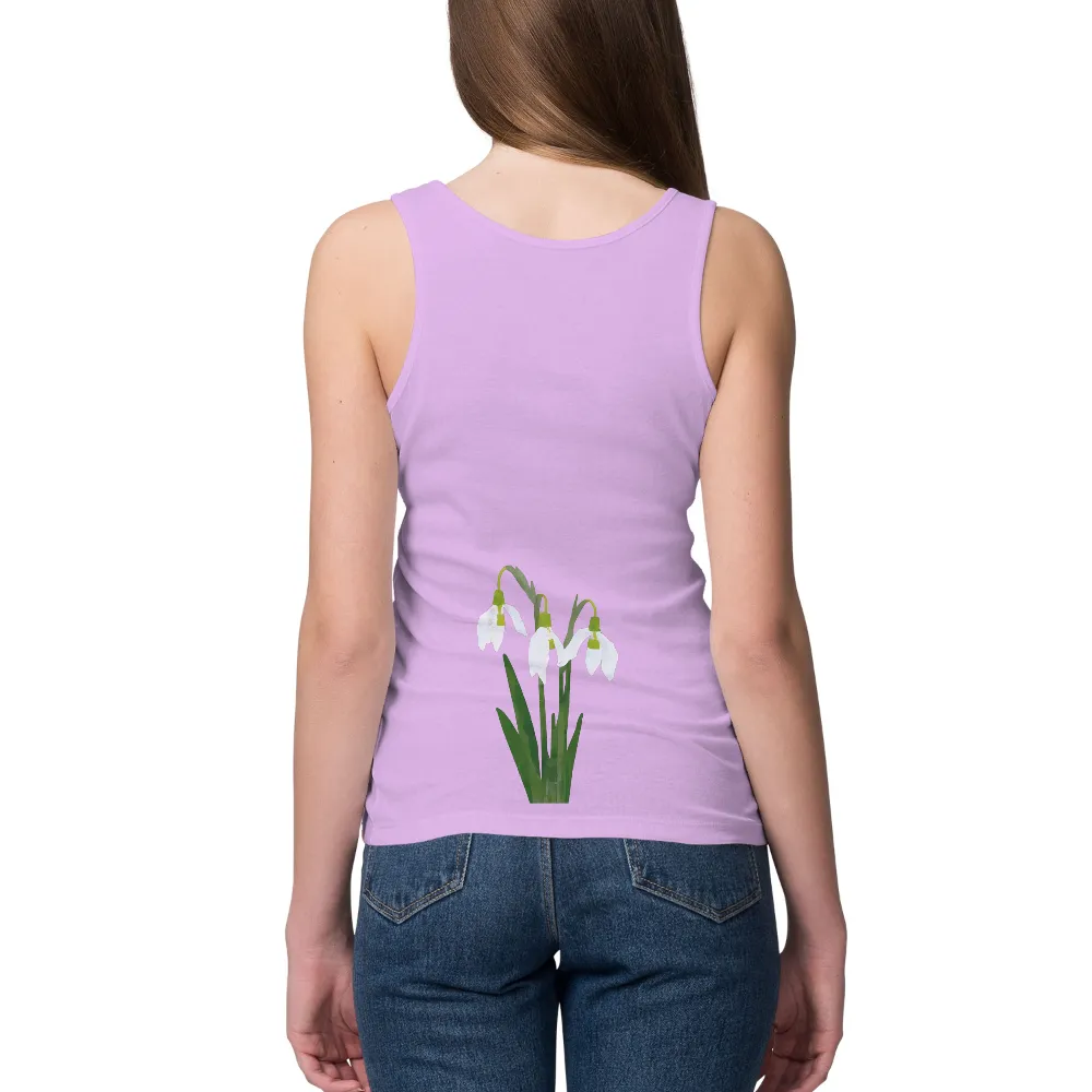 Snowdrop Minimalist Design - TShirt Printing for Spring Renewal|t shirt painting on nature