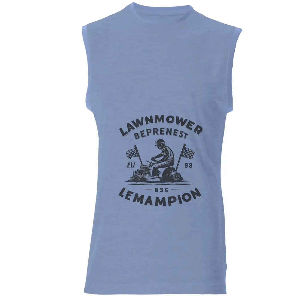 Vintage Lawn Mower Racing Design: 'Lawnmower Beprenest Lemampion'|90s vintage t shirts cheap