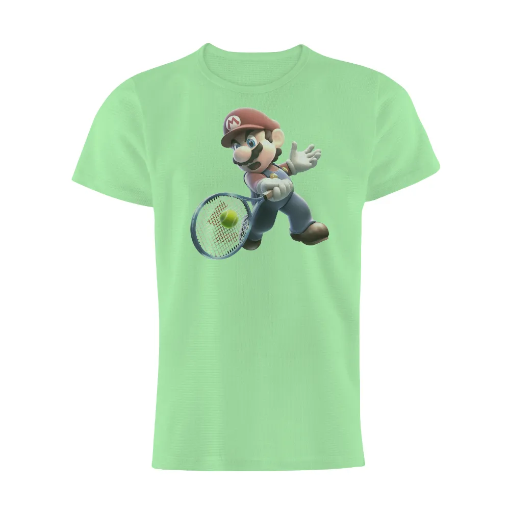 T-Shirts Design: Mario Tennis Champion - Gaming & Sports Fusion|my perfect day video games t shirt