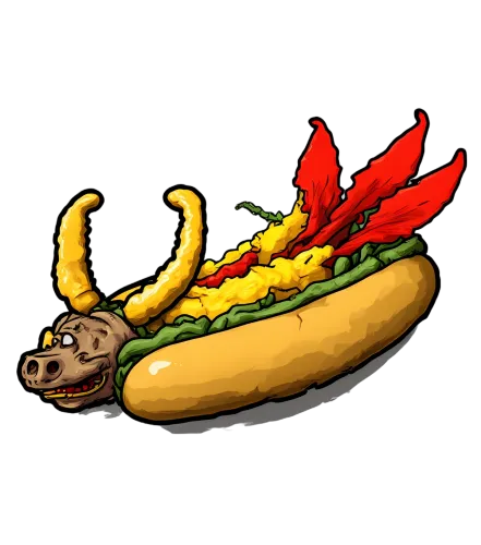 Unique Hot Dog Cartoon Pig Head Design