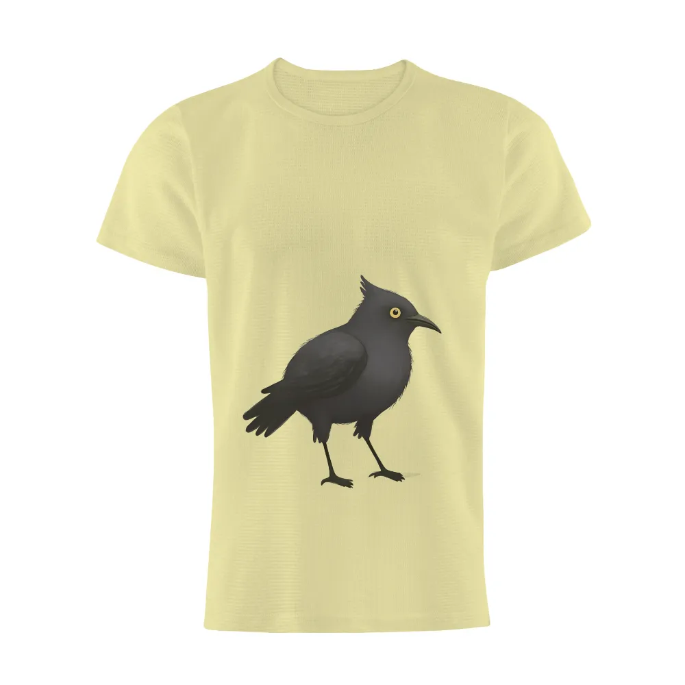 Customized Tee Shirts: Midnight Guardian - Artistic Crow Design|pokemon magic shirt