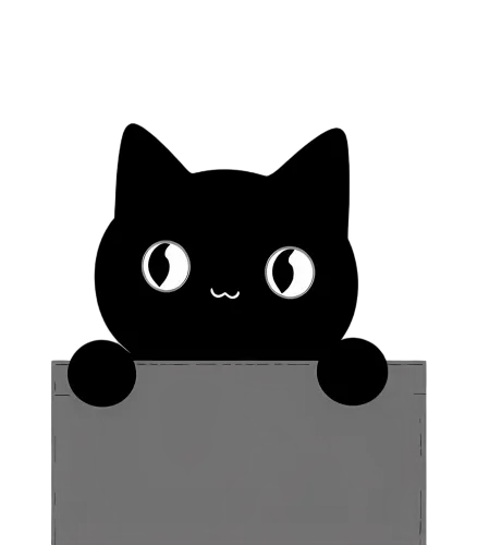 Custom Tee Shirts: Whiskers the Black Cat - Minimalist Art