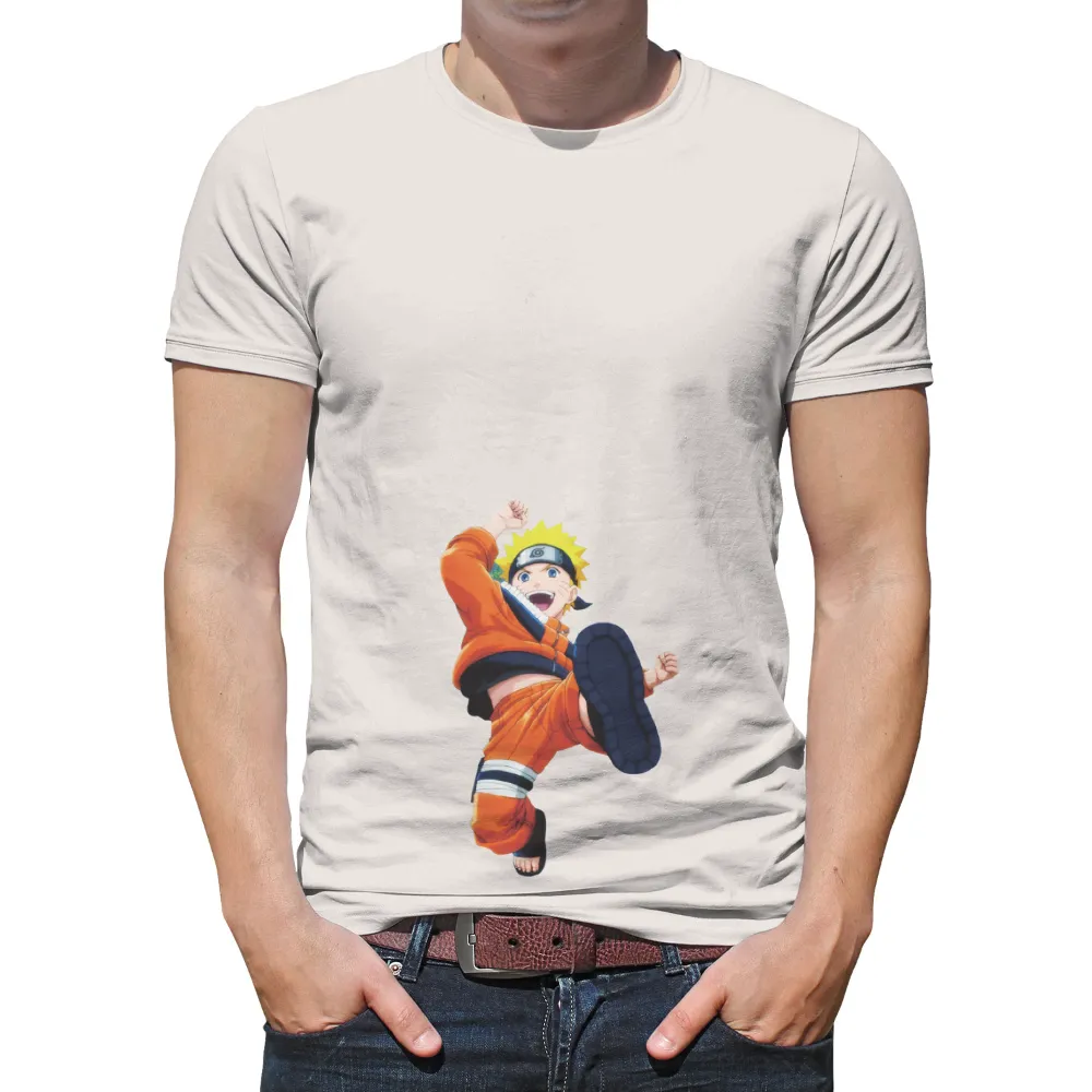 Naruto Uzumaki TShirt Printing: Never Give Up Spirit|adventure time shirt sex