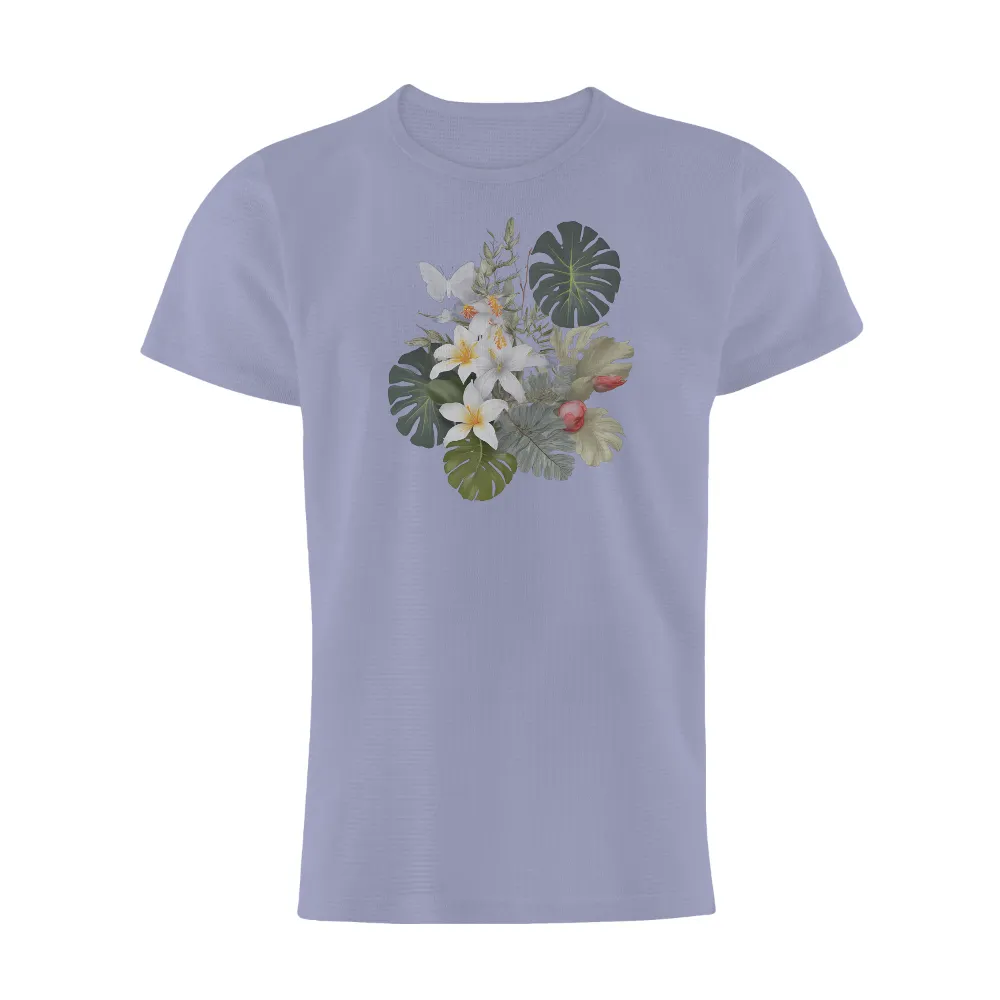 Custom Tee Shirts: Enchanting Nature - Lilies and Butterflies|enes kanter freedom t shirt