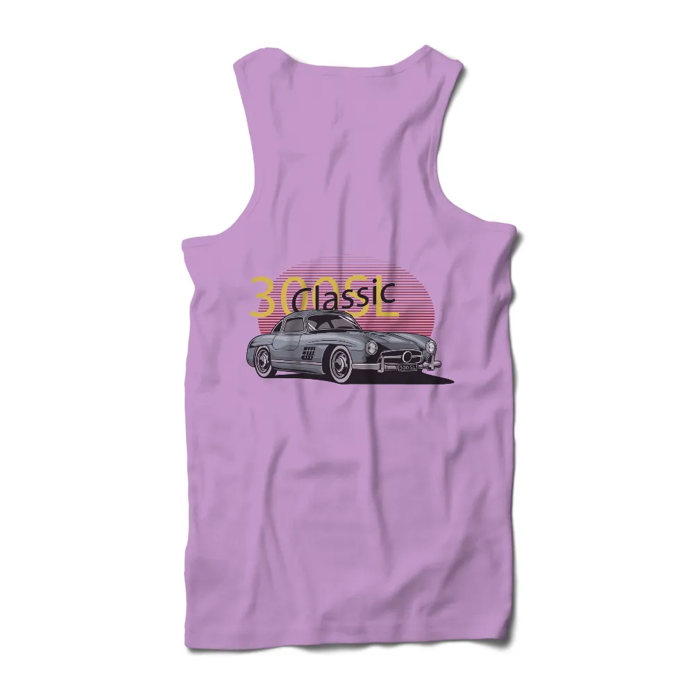 Graphic Tees: Classic Car Enthusiast - Vintage Mercedes-Benz 300 SL Design