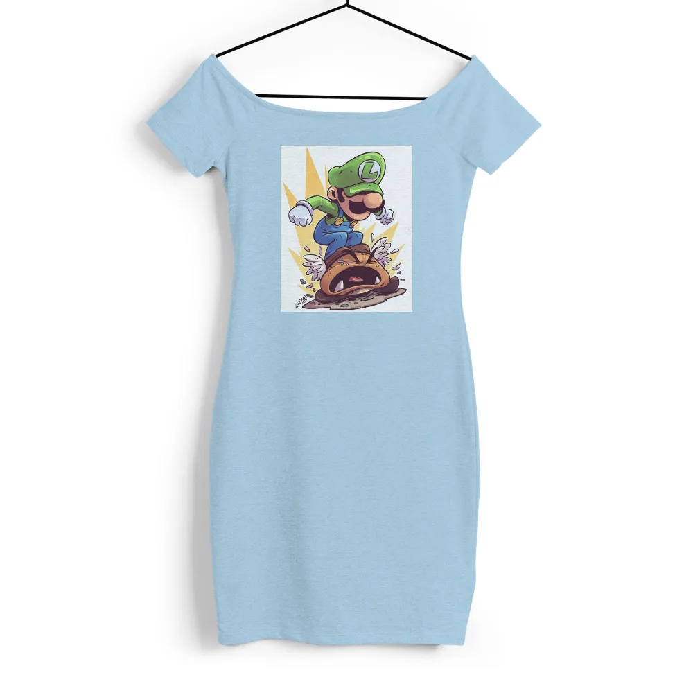 T-Shirts Custom: Luigi's Leap - Funny Gaming Pop Culture|summer surf retro casual tee