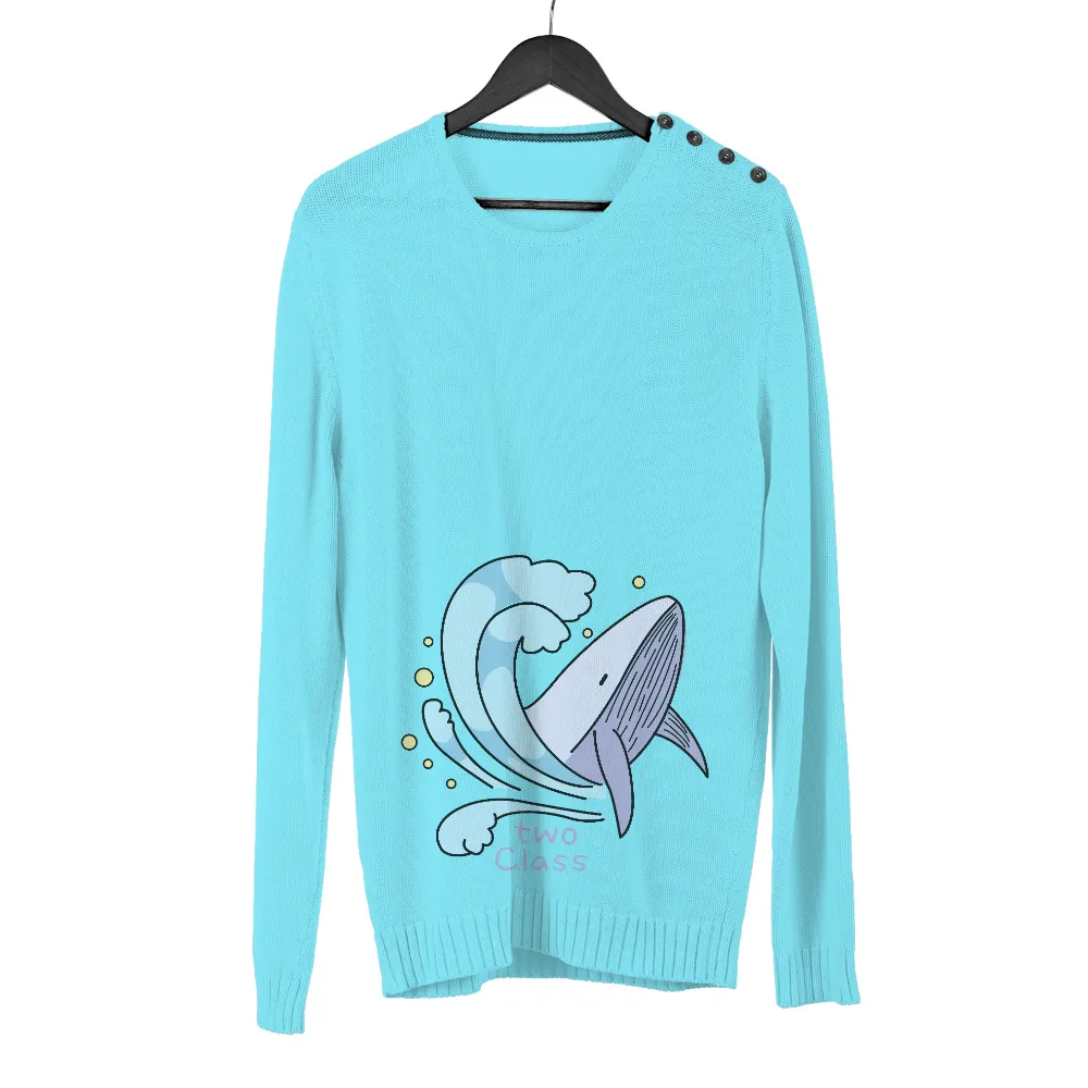 Whale Wave: Shirts Graphic Tees | Artistic Designs, Nature, Whimsical|t shirt painting on nature