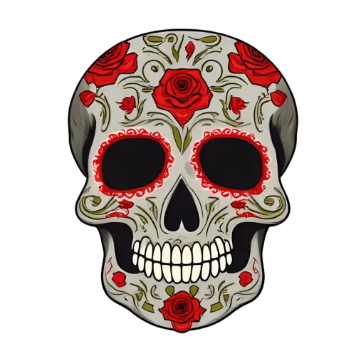 Sugar Skull T-Shirt Design: Honoring Life and Death