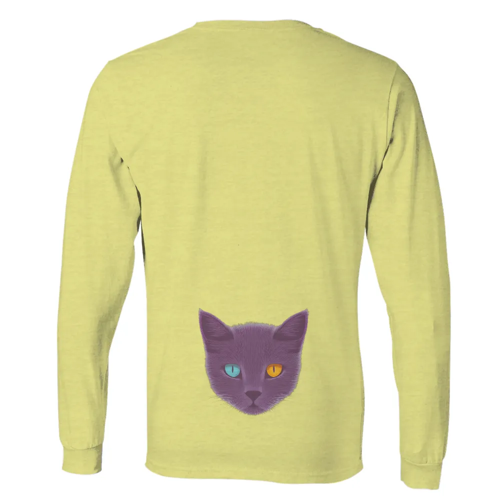 T-Shirt Printing: Luna the Enchanting Cat with Blue and Orange Eyes|tanjiro cat shirt