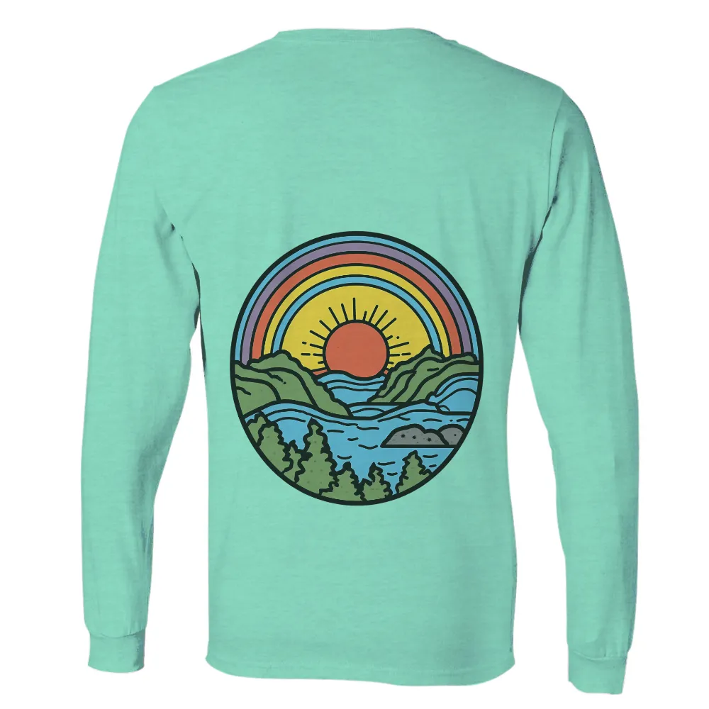 Customized Tee Shirts: Embrace Nature's Harmony with Elara's Rainbow Design|givenchy rainbow t shirt white