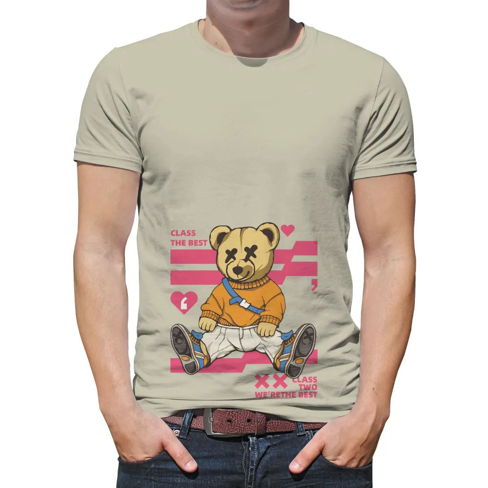 Graphic Tees: Max the Teddy Bear - Artistic Designs|rebellious hope t shirt black