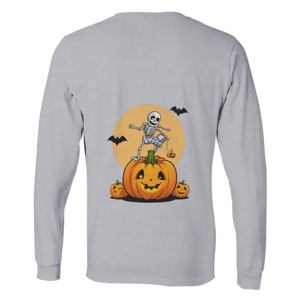 Tee Shirts Printed: Skeleton Pumpkin Fun - Halloween Spirit|roblox skeleton t shirt