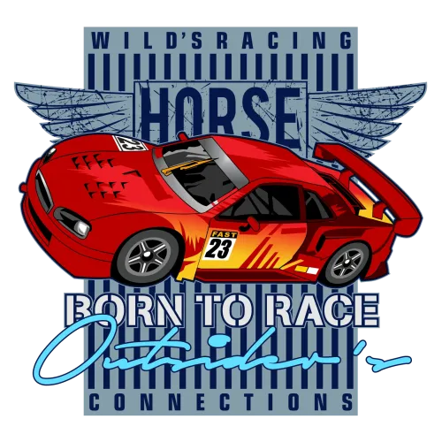 T-Shirts Custom: Born to Race - Wild's Racing Horse