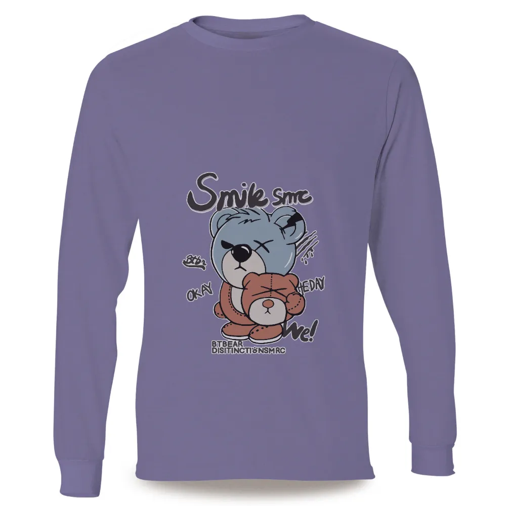 T-Shirts Custom: Smik the Bear - Resilience and Humor|bear with beer pocket shirt