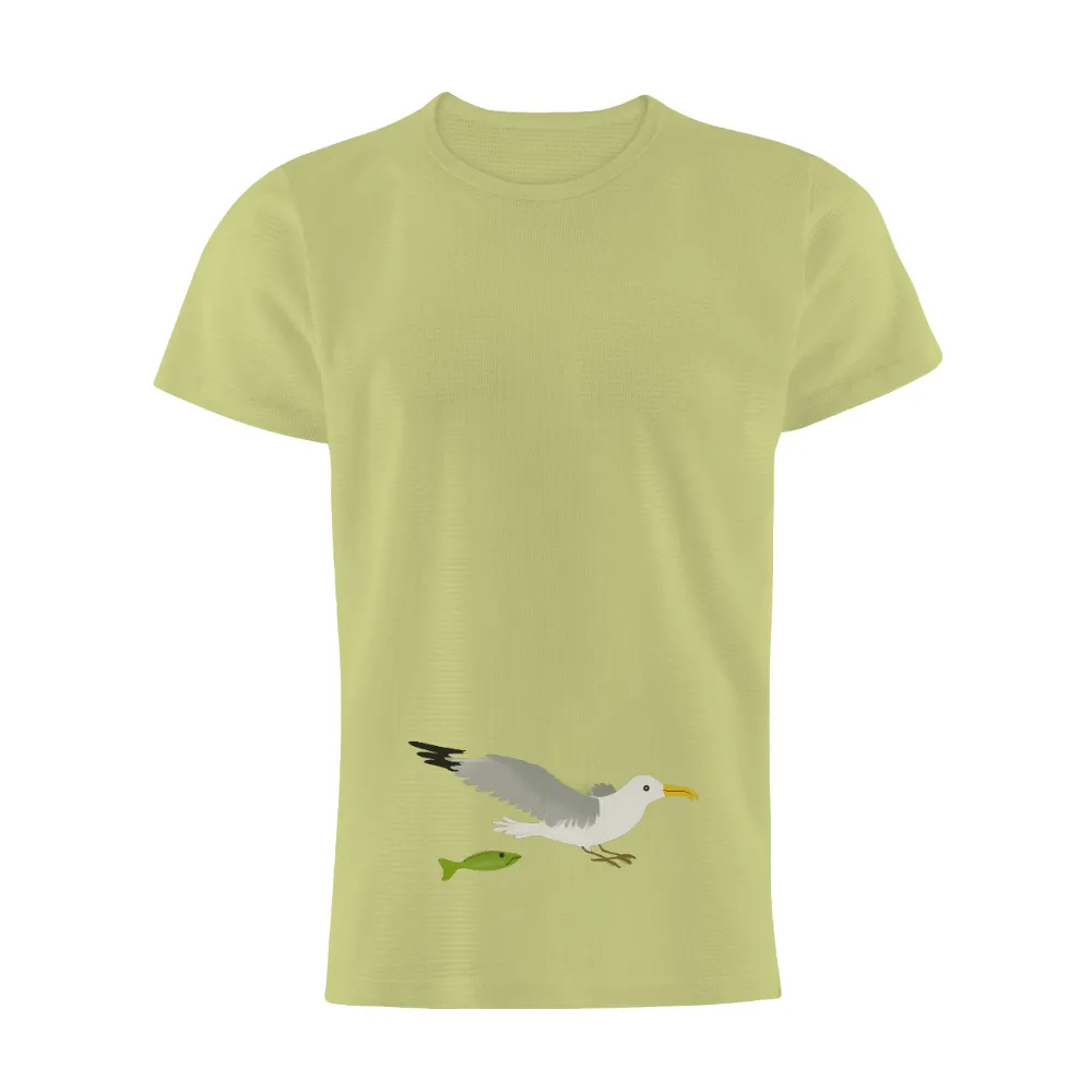 Tee Shirts Printed: Seagull and Fish Friendship Adventure|adventure time shirt sex