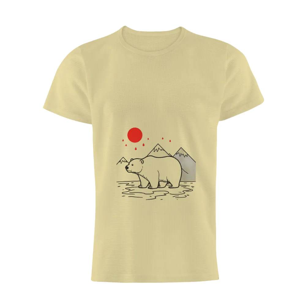 TShirt Printing: Bear in the Wilderness - Minimalist Artistic Design|betty boop pooh bear shirt