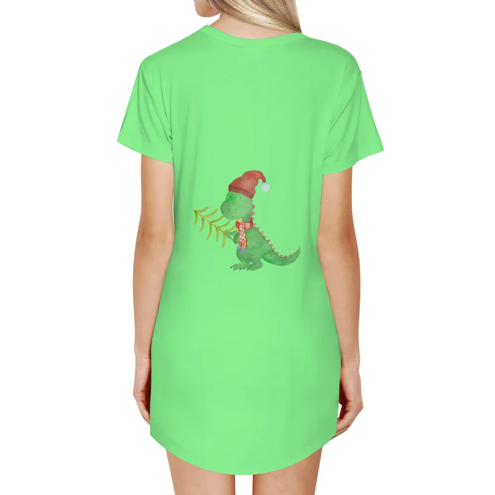 T-Shirts Custom: Whimsical Dino's Festive Holiday Cheer|t shirt christmas roblox