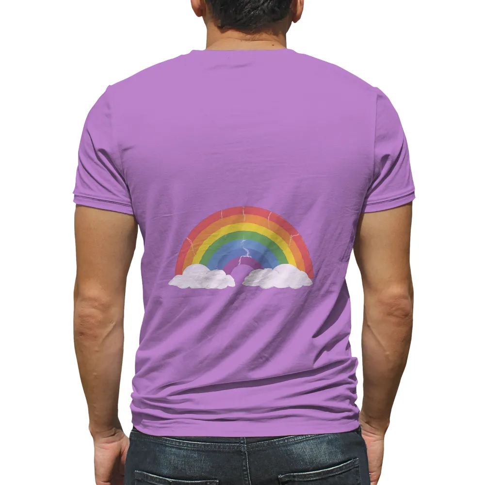 Custom T-Shirt Printing: Hopeful Rainbow with Cracks|rainbow blm shirt